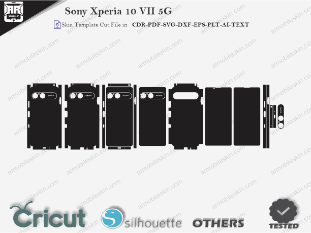 Sony Xperia 10 VII 5G Skin Template Vector Cut File
