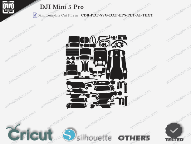 DJI Mini 5 Pro Skin Template Vector