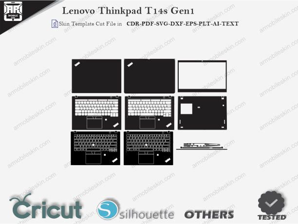 Lenovo Thinkpad T14s Gen1 Skin Template Vector Cut File