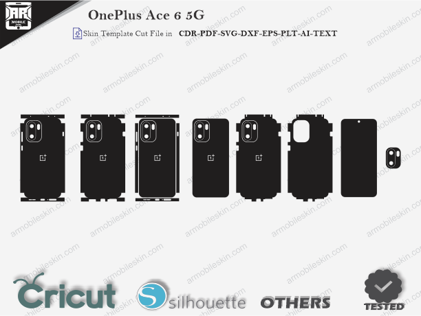 OnePlus Ace 6 5G Skin Template Vector Cut File