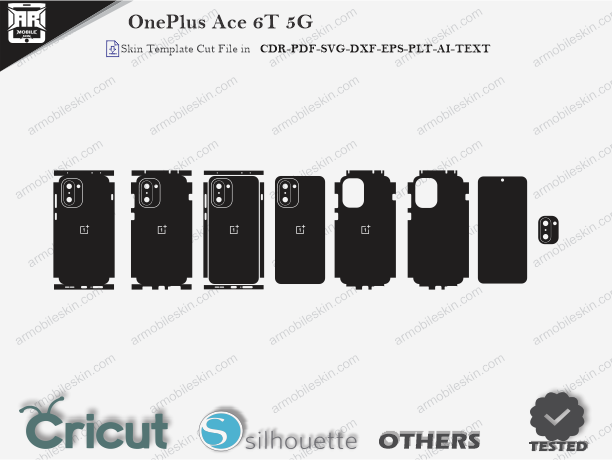 OnePlus Ace 6T 5G Skin Template Vector Cut File