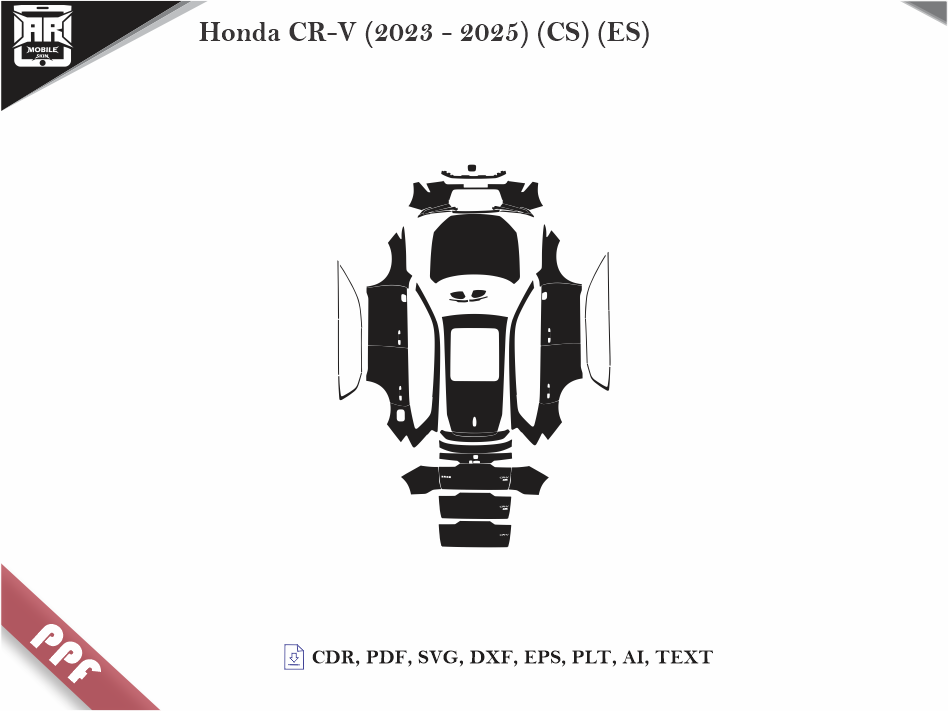 Honda CR-V (2023 - 2025) (CS) (ES) Car Body PPF Cutting Template
