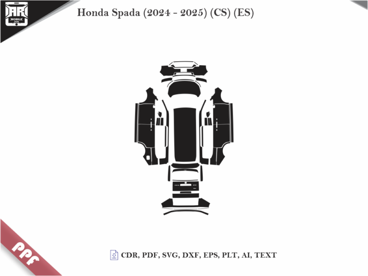 Honda Spada (2024 – 2025) (CS) (ES) Full Car Body PPF Cutting Template