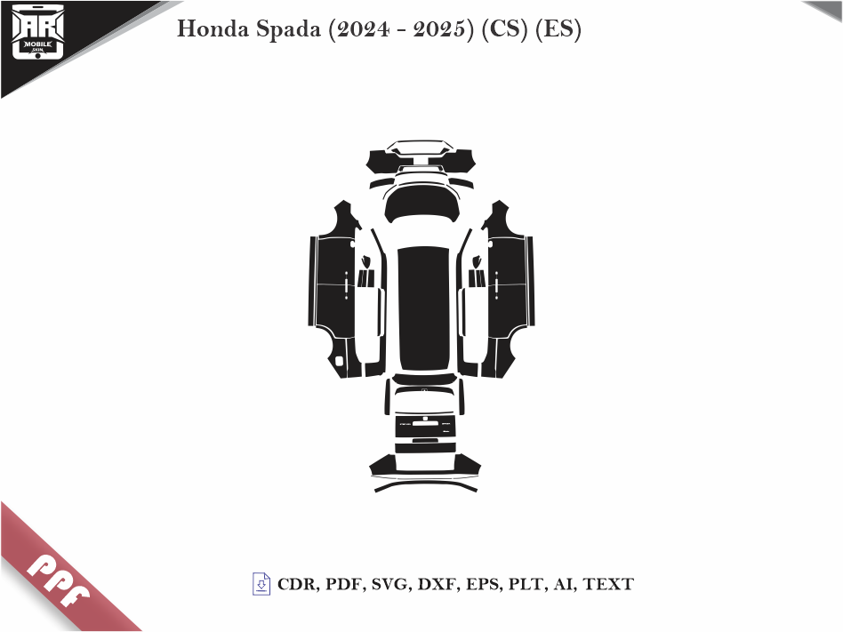 Honda Spada (2024 - 2025) (CS) (ES) Car Body PPF Cutting Template