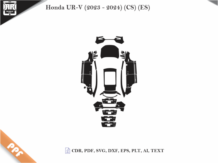 Honda UR-V (2023 – 2024) (CS) (ES) Full Car Body PPF Cutting Template