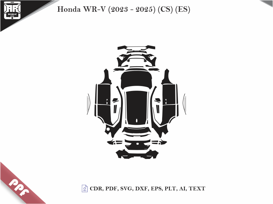 Honda WR-V (2023 - 2025) (CS) (ES) Car Body PPF Cutting Template