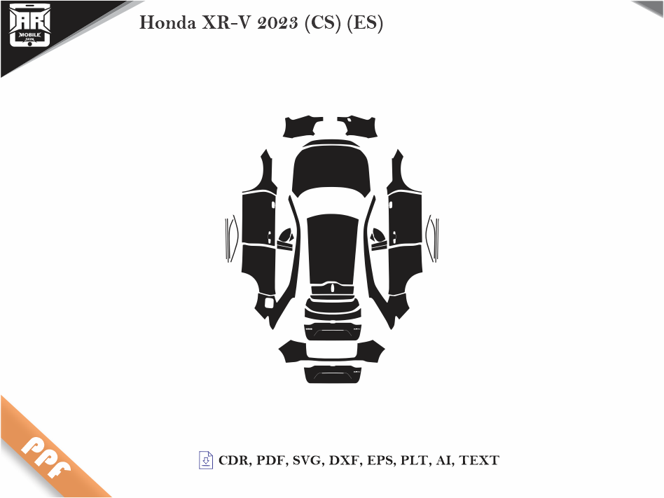 Honda XR-V 2023 (CS) (ES) Car Body PPF Cutting Template