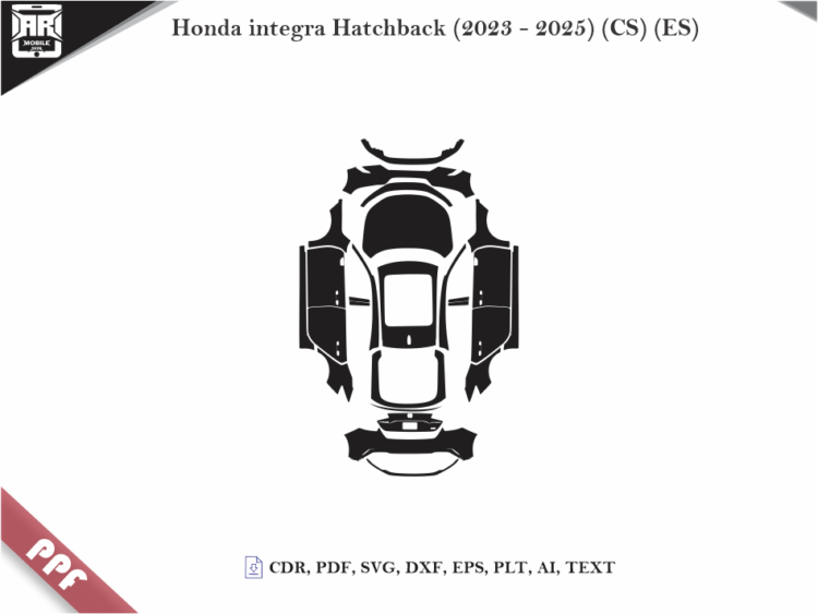 Honda integra Hatchback (2023 – 2025) (CS) (ES) Full Car Body PPF Cutting Template