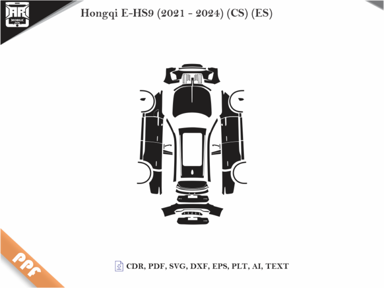 Hongqi E-HS9 (2021 – 2024) (CS) (ES) Full Car Body PPF Cutting Template