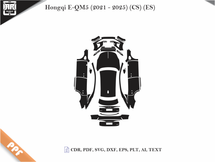 Hongqi E-QM5 (2021 – 2025) (CS) (ES). Full Car Body PPF Cutting Template