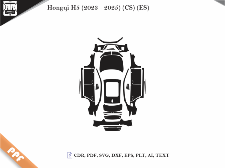 Hongqi H5 (2023 – 2025) (CS) (ES) Full Car Body PPF Cutting Template