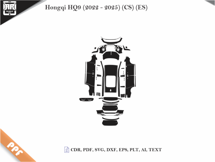 Hongqi HQ9 (2022 – 2025) (CS) (ES) Full Car Body PPF Cutting Template