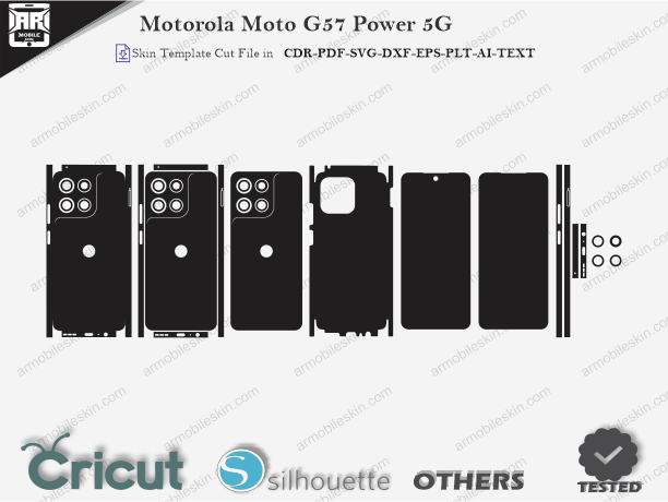Motorola Moto G57 Power 5G Skin Template Vector Cut File
