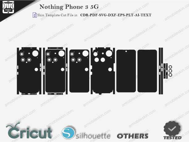 Nothing Phone 3 5G Skin Template Vector Cut File