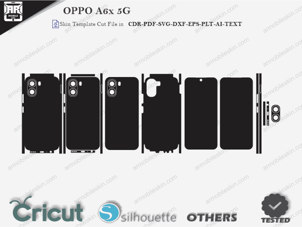 OPPO A6x 5G Skin Template Vector Cut File