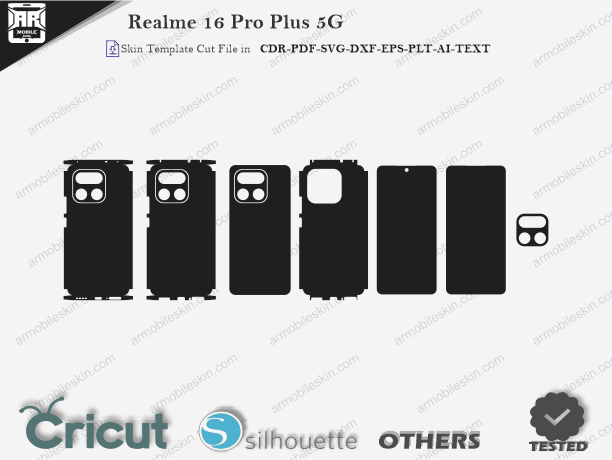 Realme 16 Pro Plus 5G Skin Template Vector Cut File