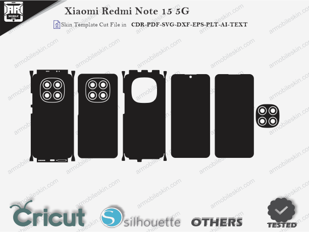 Xiaomi Redmi Note 15 5G Skin Template Vector Cut File