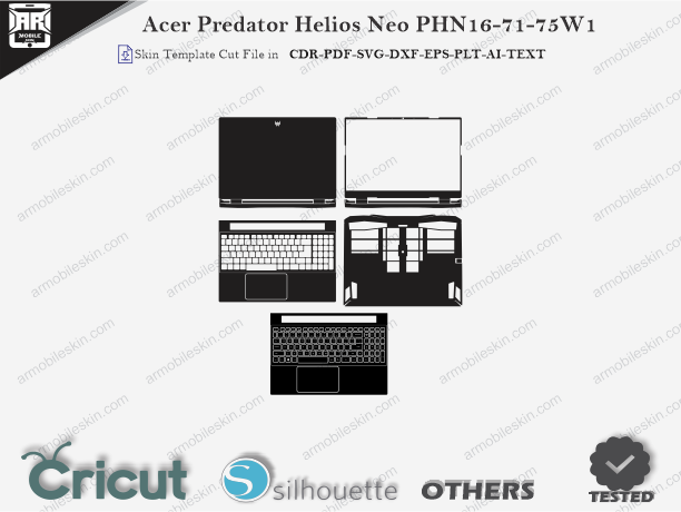 Acer Predator Helios Neo PHN16-71-75W1 Skin Template Vector Cut File