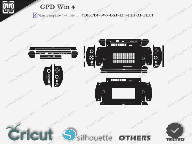 GPD Win 4 Skin Template Vector