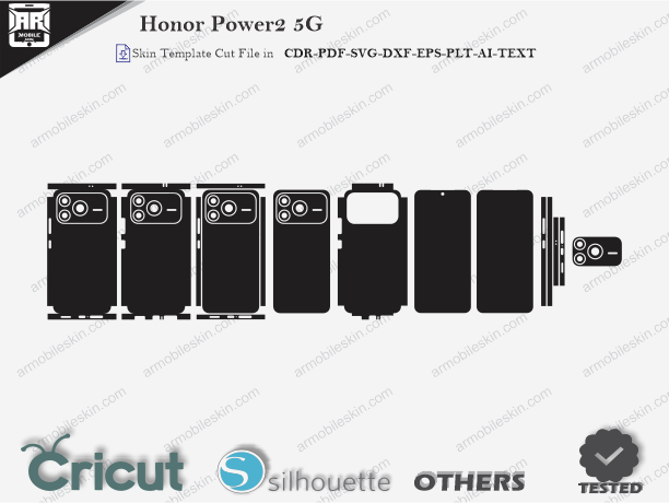 Honor Power2 5G Skin Template Vector Cut File