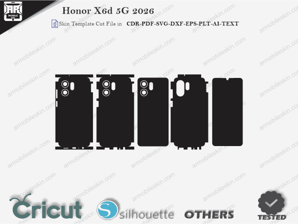 Honor X6d 5G 2026 Skin Template Vector Cut File