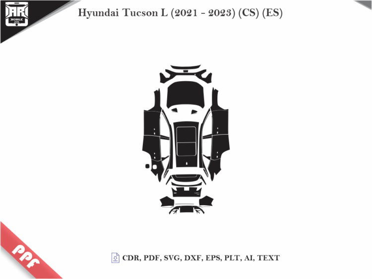 Hyundai Tucson L (2021 – 2023) (CS) (ES) Full Car Body PPF Cutting Template