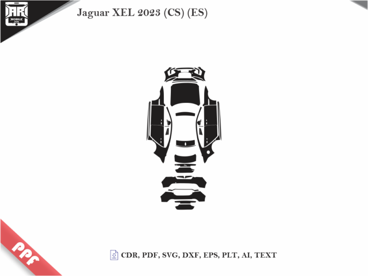 Jaguar XEL 2023 (CS) (ES) Full Car Body PPF Cutting Template