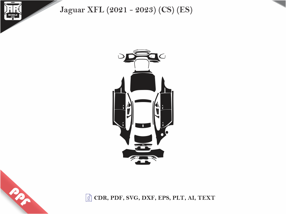 Jaguar XFL (2021 - 2023) (CS) (ES) Car Body PPF Cutting Template