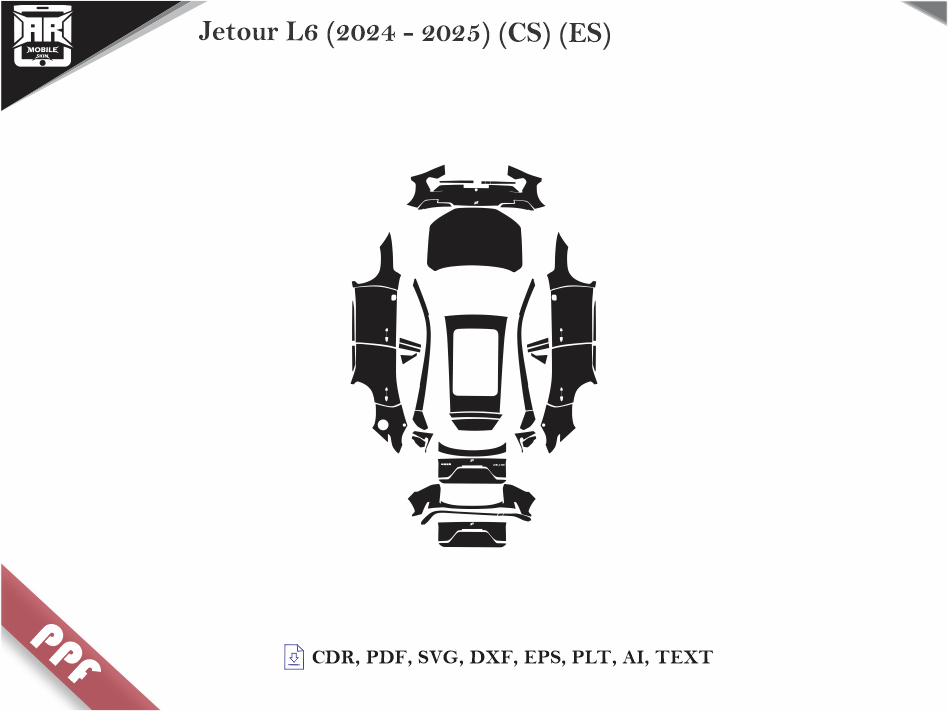Jetour L6 (2024 - 2025) (CS) (ES) Car Body PPF Cutting Template