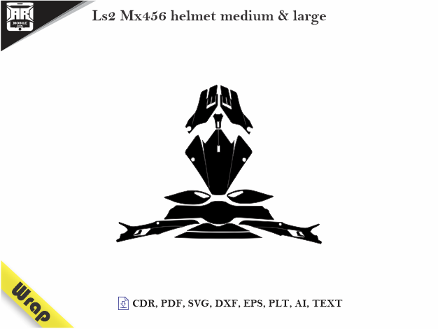 Ls2 Mx456 helmet medium & large Wrap Skin Template