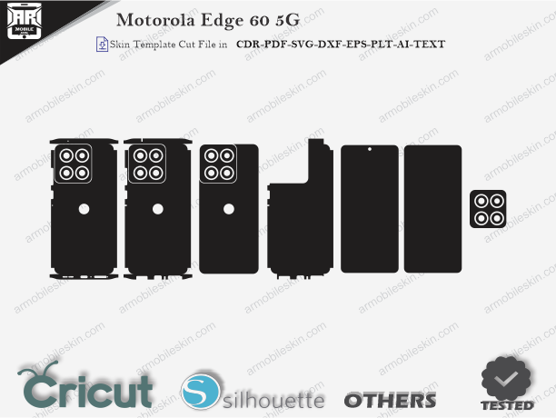 Motorola Edge 60 5G Skin Template Vector