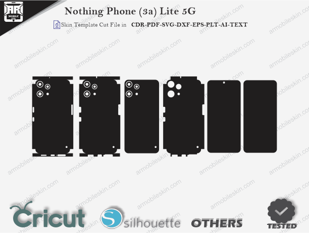 Nothing Phone (3a) Lite 5G Skin Template Vector Cut File