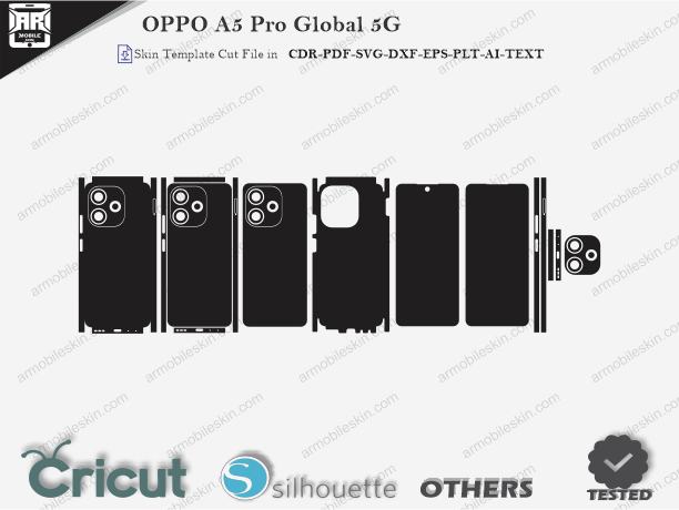 OPPO A5 Pro Global 5G Skin Template Vector Cut File