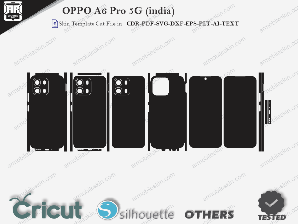 OPPO A6 Pro 5G (india) Skin Template Vector Cut File