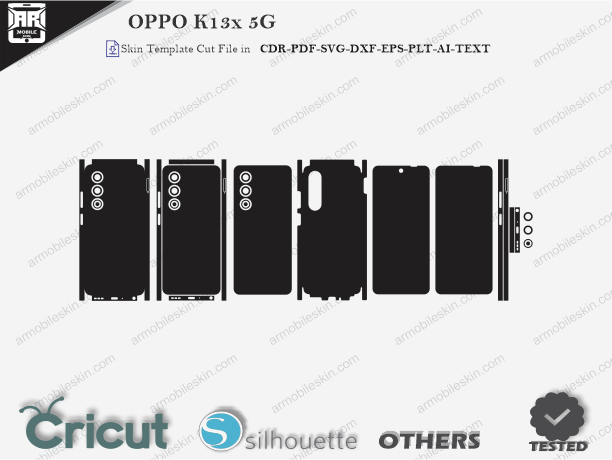 OPPO K13x 5G Skin Template Vector Cut File