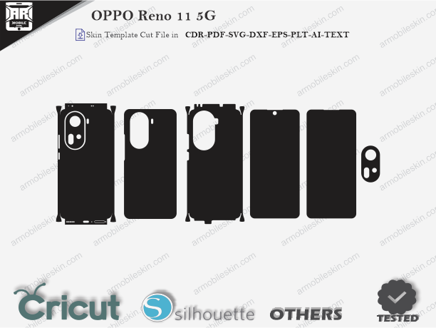 OPPO Reno 11 5G Skin Template Vector Cut File