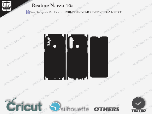 Realme Narzo 10a Skin Template Vector