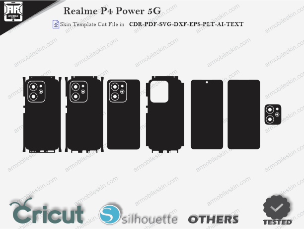Realme P4 Power 5G Skin Template Vector Cut File