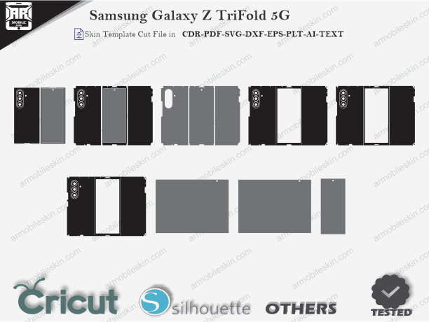 Samsung Galaxy Z TriFold 5G Skin Template Vector Cut File
