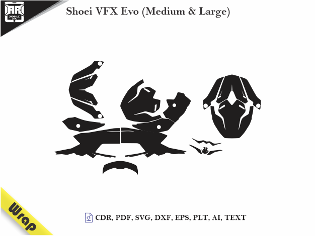 Shoei VFX Evo (Medium & Large) Wrap Skin Template