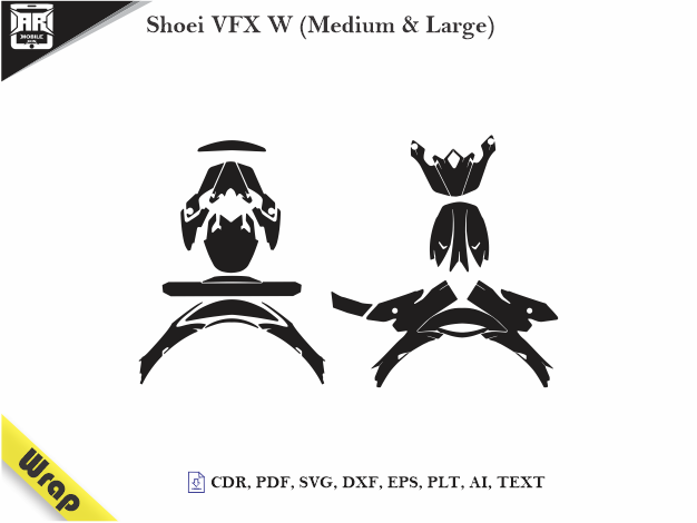 Shoei VFX W (Medium & Large) Wrap Skin Template