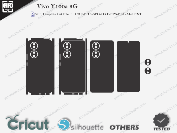 Vivo Y100a 5G Skin Template Vector Cut File