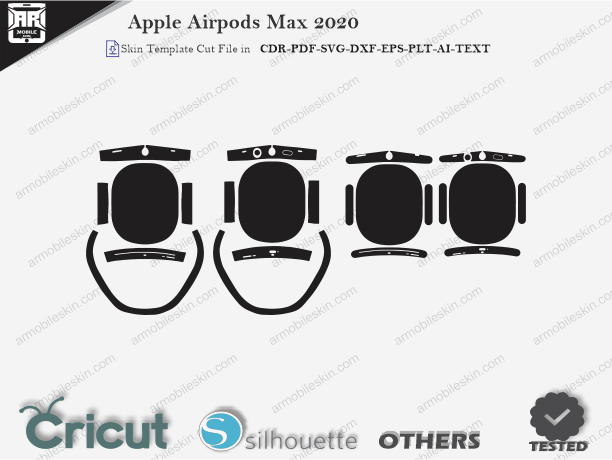 Apple Airpods Max 2020 5G Skin Template Vector Cut File