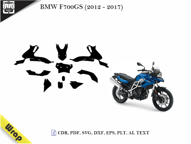 BMW F700GS (2012 – 2017) Vinyl Wrap Template