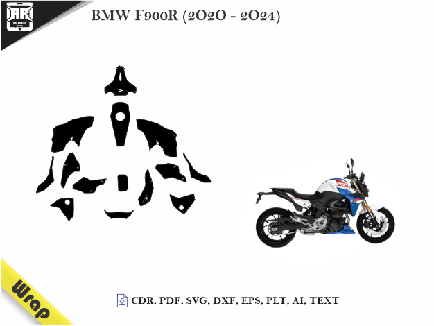 BMW F900R (2O2O - 2O24) VInyl Wrap Template