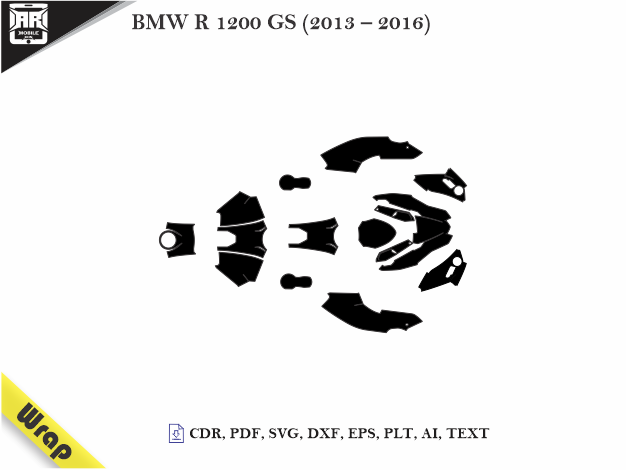 BMW R 1200 GS (2013 – 2016) Vinyl Wrap Template