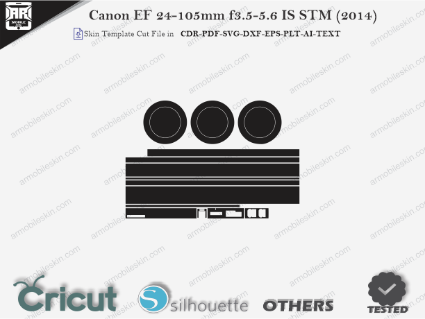 Canon EF 24-105mm f3.5-5.6 IS STM (2014) 5G Skin Template Vector Cut File