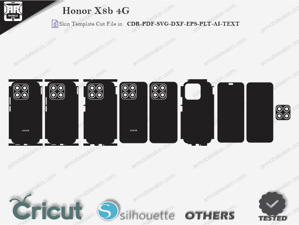 Honor X8b 4G Skin Template Vector Cut File