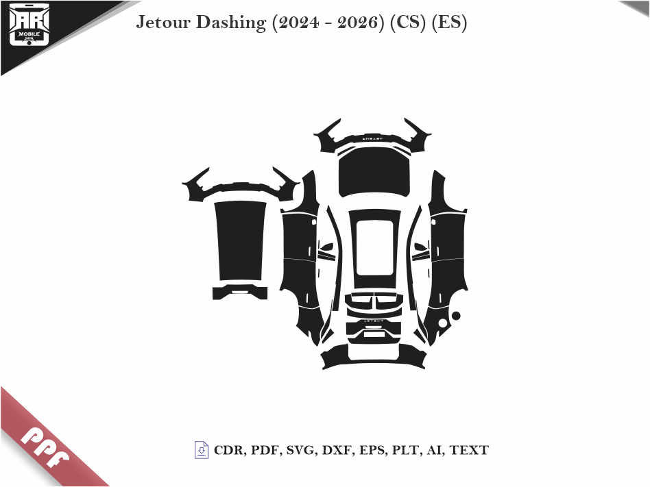 Jetour Dashing (2024 - 2026) (CS) (ES) Car Body PPF Cutting Template