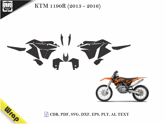 KTM 1190R (2013 – 2016) Vinyl Wrap Template